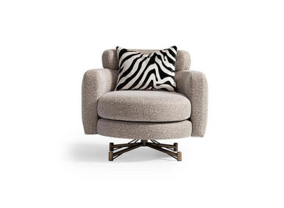 Sessel Ohrensessel Cocktailsessel Clubsessel Grau Stoff Polster Sitzer